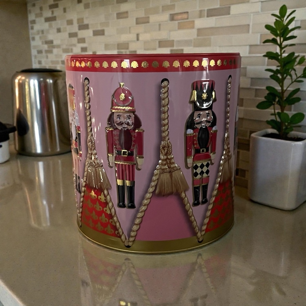 Nutcracker Tin with Gold Accents -New